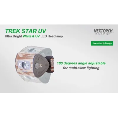 Lampe Frontale Trek Star UV- White & UV LED - 140 lm
