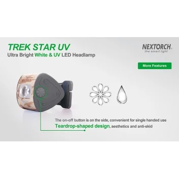 Lampe Frontale Trek Star UV- White & UV LED - 140 lm