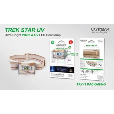Lampe Frontale Trek Star UV- White & UV LED - 140 lm