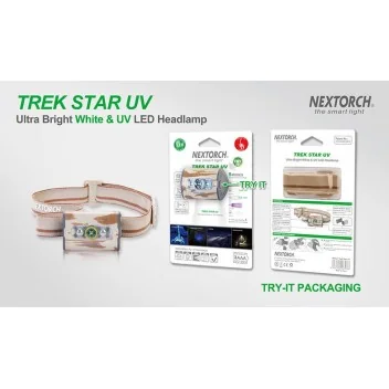 Lampe Frontale Trek Star UV- White & UV LED - 140 lm
