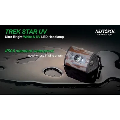 Lampe Frontale Trek Star UV- White & UV LED - 140 lm