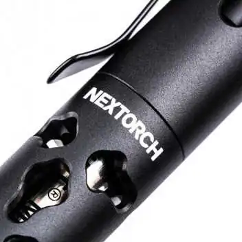 Stylo Tactique NP20 NEXTORCH – Briseur de Verre & Kubotan – Aluminium 6061-T6 - Noir