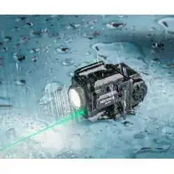 Lampe Tactique pour Pistolet + Laser Vert 650 Lumens - WL22G