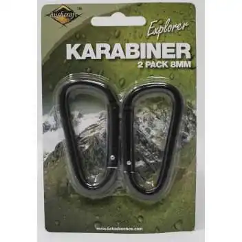 Mousqueton métallique clip rapide 8cm Lot de 2 pièces BCB