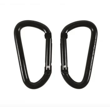 Mousqueton métallique clip rapide 6cm Lot de 2 pièces BCB