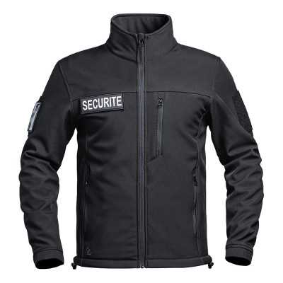 Veste Softshell SÉCU-ONE flap Sécurité noir A10