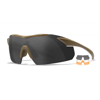 Lunettes de protection balistiques Vapor 2,5 tan écrans fumé/incolore/orange