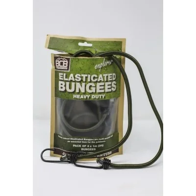 Tendeurs Élastique Lot de 4 Boucle métal 1m olive BCB