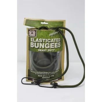 Tendeurs Élastique Lot de 4 Boucle métal 1m olive BCB