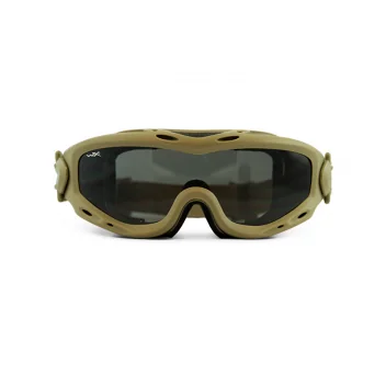 Masque de protection balistique tan Spear fumé/incolore/orange Wiley X