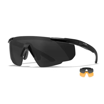 Lunettes de protection balistiques Saber Adv. Noir écrans fumé/orange