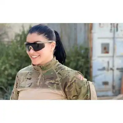 Lunettes de protection balistiques Saber Adv. tan écrans fumé/incolore/orange