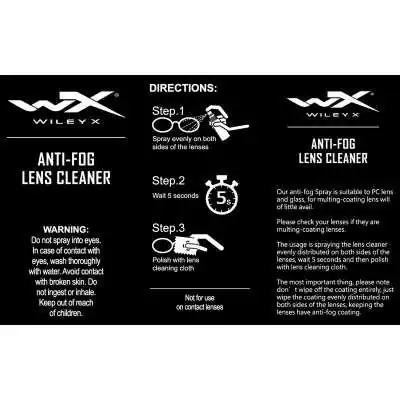 Nettoyant antibuée pour lentilles WX