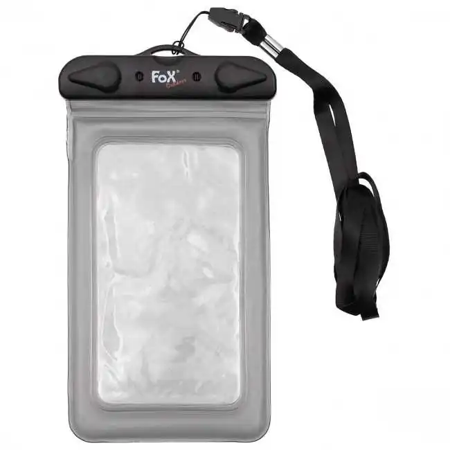 Pochette smartphone imperméable FOX – Transparent/Noir
