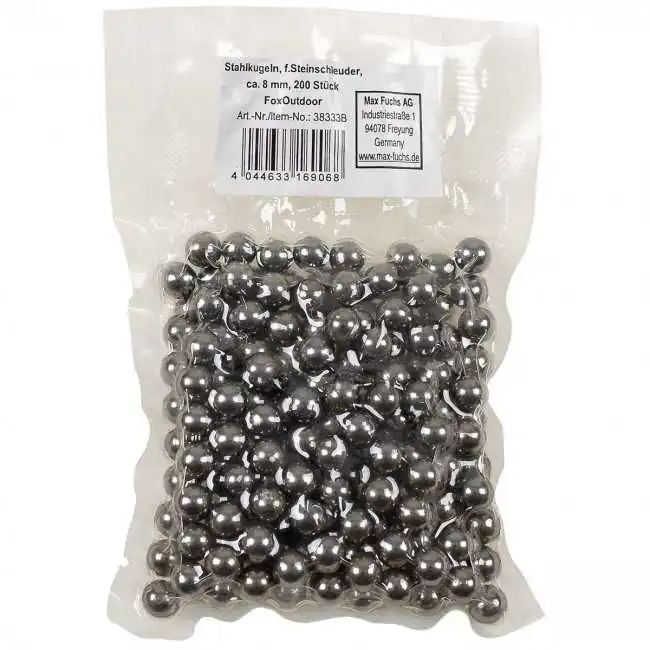 Billes d’acier pour fronde 8 mm – Lot 200 pièces Fox