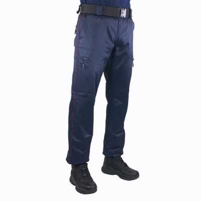 PANTALON BRILLANT STAPRESS MARINE LISERE BORDEAUX