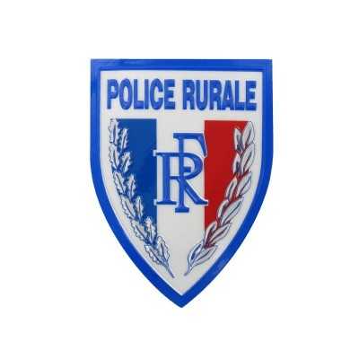 BADGE PLASTIQUE RELIEF POLICE RURALE