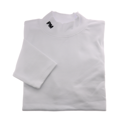 SOUS PULL BLANC COL MONTANT BRODERIE MARINE PM