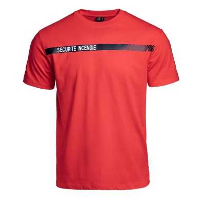 T-shirt SÉCU-ONE Sécurité Incendie rouge A10