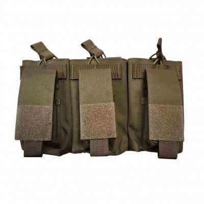 Poche 3 Chargeur côte à côte HK416 / AK47 + 3 grandes 40mm 03 - Coyote Brown