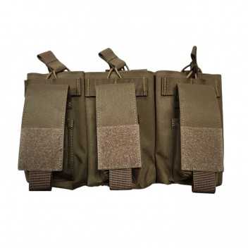 Poche 3 Chargeur côte à côte HK416 / AK47 + 3 grandes 40mm 03 - Coyote Brown