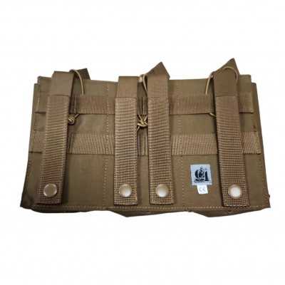 Poche 3 Chargeur côte à côte HK416 / AK47 + 3 grandes 40mm 03 - Coyote Brown