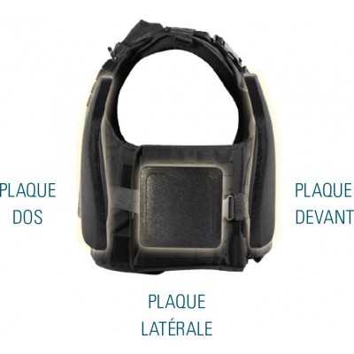 Plaque balistique multi courbes niveau IV 3.7KG 250X320MM
