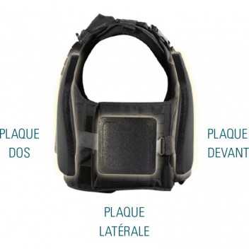 Plaque balistique multi courbes niveau IV 3.7KG 250X320MM