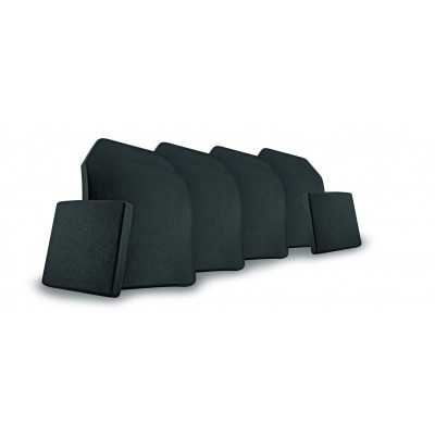 Plaque balistique latérale simple courbure niveau IV 0.95KG 150X150MM