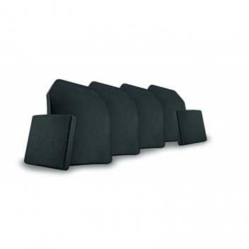 Plaque balistique latérale simple courbure niveau IV 0.95KG 150X150MM