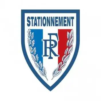 Ecusson plastifié en relief 65 x 90 mm Stationnement