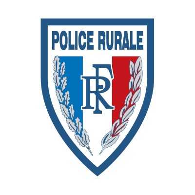 Ecusson plastifié en relief 65 x 90 mm Police Rurale