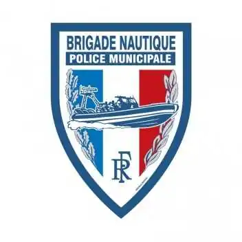 Ecusson plastifié en relief 65 x 90 mm Police Municipale Brigade Nautique