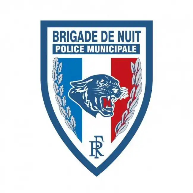 Ecusson plastifié en relief 65 x 90 mm Police Municipale Brigade de Nuit