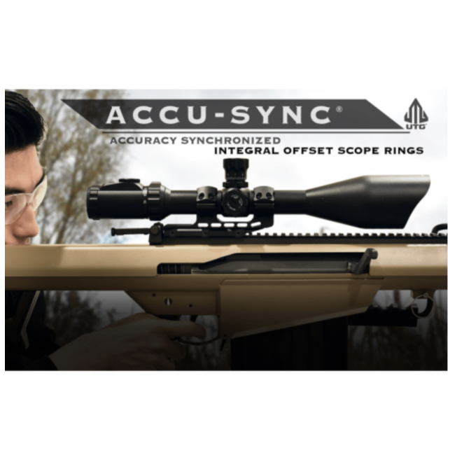 Anneaux Picatinny Leapers UTG Accu-Sync - Profil 30 Mm, Déport 50 Mm - Pour Montage Lunette