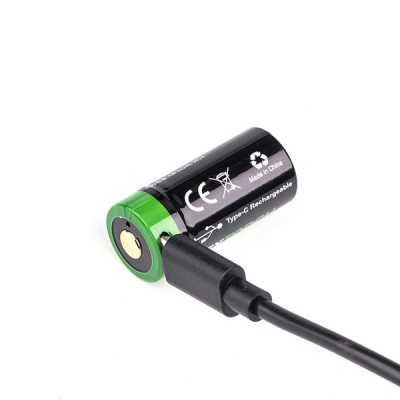 Batterie Rechargeable 16340 USB CR123A 800 mAh 3.6V