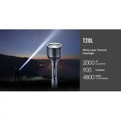 Lampe Tactique T20L Longue Portée, 2 Km - 900 Lumens Nextorch
