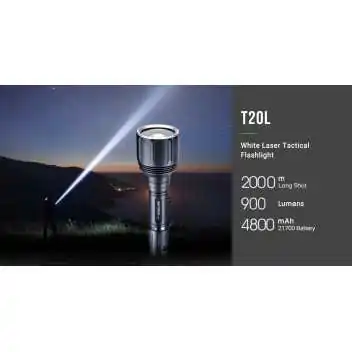 Lampe Tactique T20L Longue Portée, 2 Km - 900 Lumens Nextorch
