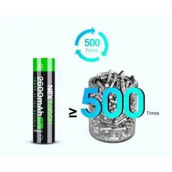 Batterie Rechargeable 18650 Li-Ion 3.7V 2600 mAh Nextorch