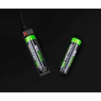 Batterie Rechargeable 18650 Li-Ion 3.7V 2600 mAh Nextorch