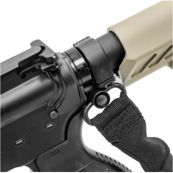 Sangle d'arme élastique 1 point avec émerillon QD noir UTG*