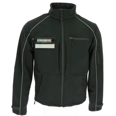 Flap devant gilet 10X3.5cm PVC 3D FN/LB GENDARMERIE