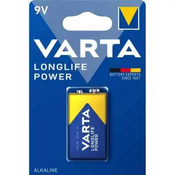 Pile Alcaline LONGLIFE Power 1x 6LR61 9V Varta