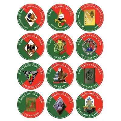Autocollant Rond 8cm Legion