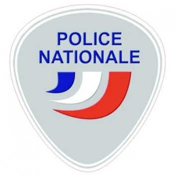 Autocollant Rond 8cm POLICE NATIONALE