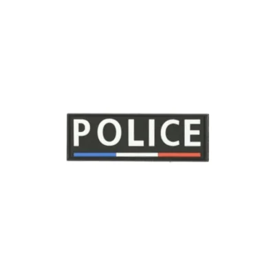 Flap devant gilet 10X3.5cm PVC 3D FN/LB POLICE