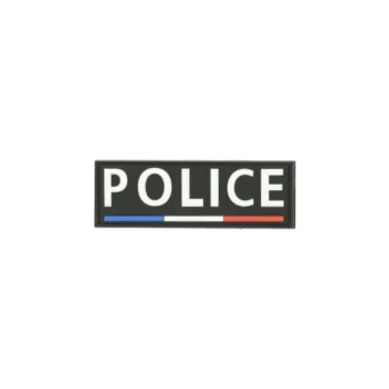 Flap devant gilet 10X3.5cm PVC 3D FN/LB POLICE