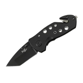 Couteau Pliante Lame 5.5cm Brise-vitre + Coupe ceinture FOX