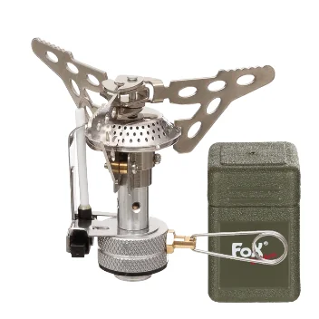 Réchaud à gaz pliable allumage piézoélectrique FOX