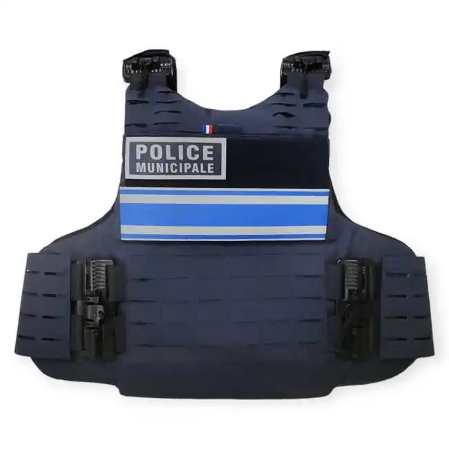Gilet Parre Balles Quick Release Laser Cut IIIA Full Tactical PM Bleu Marin LPSA by ADAROM